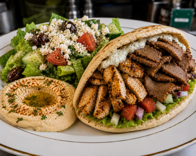 Combo Pita Sandwich Plate.