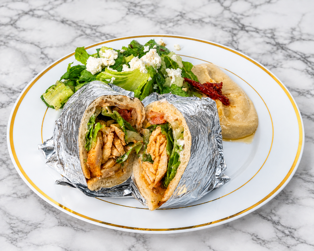 Chicken Pita Sandwich Plate.